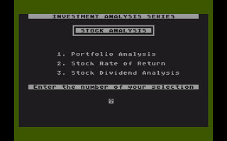 Stock Analysis atari screenshot
